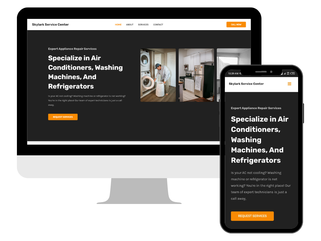 Skylark Electronics Reapair Service Website Built By Website Dukaan